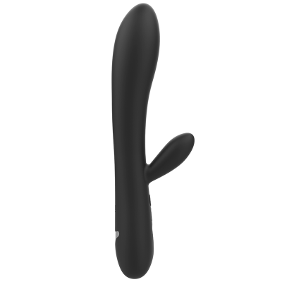 Vibrador preto anatómico com extensão menor