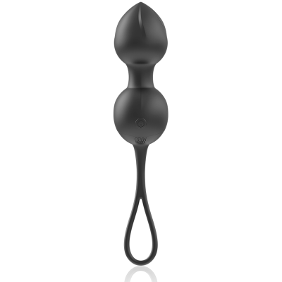 Plug anal preto cónico com bola e anel de silicone