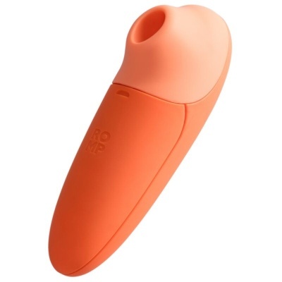 Dispositivo portátil de silicone laranja com inscrição ROMP