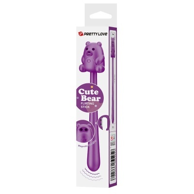 Caixa com vibrador roxo em forma de urso Pretty Love Cute Bear