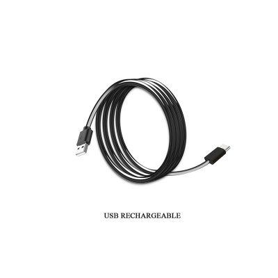 Cabo USB preto com conetores tipo A e tipo C