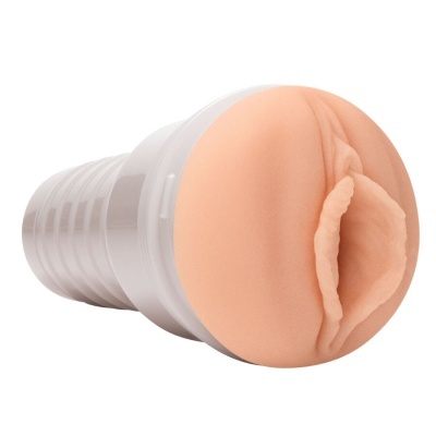 Brinquedo anatômico masculino em silicone cor de pele com base branca