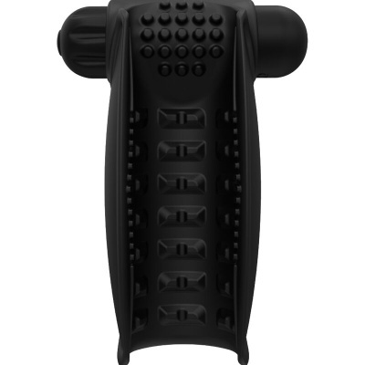 Acessório preto curvo com textura em relevo