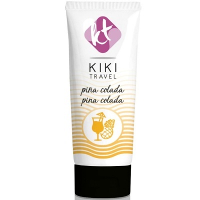 Frasco de creme piña colada KIKI TRAVEL em embalagem branca e preta