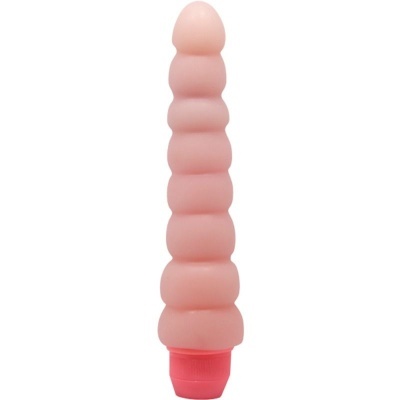 Vibrador rosa claro com base vermelha