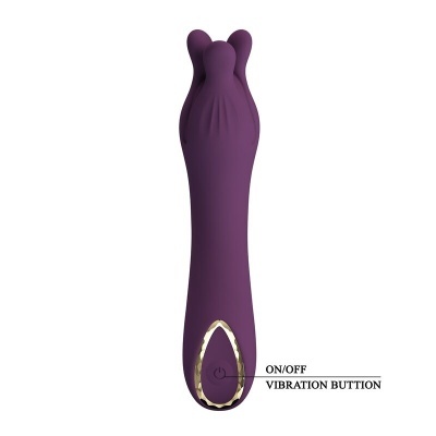 Vibrador roxo com botão ON/OFF VIBRATION BUTTON