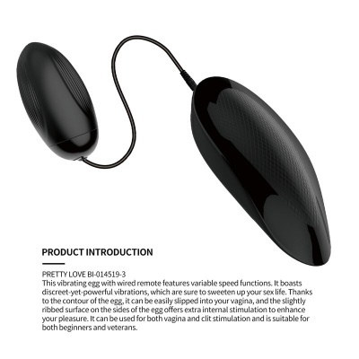 ovo vibratório preto com controlo remoto em fundo branco