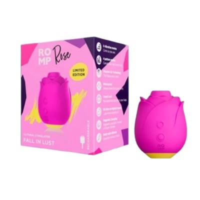 Estimulador clitoriano rosa com embalagem