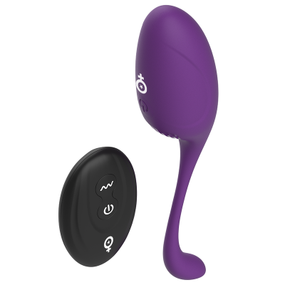 Vibrador roxo com controlo remoto preto