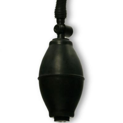 Bomba manual preta para sifão com ligações flexíveis