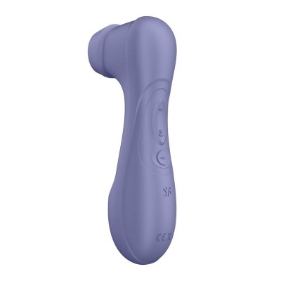 Aparelho ergonómico de silicone roxo com botões de controlo