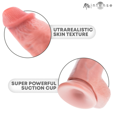 Produto com textura de pele ultrarrealista e ventosa super potente na base, cor rosa claro