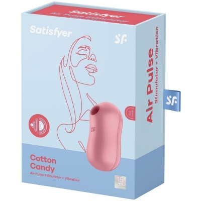 Embalagem do estimulador Satisfyer Air Pulse Cotton Candy cor-de-rosa