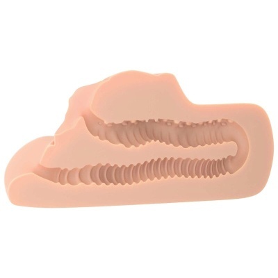 Molde de silicone com cavidade detalhada em fundo branco