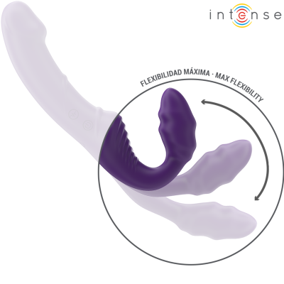 Vibrador flexível em silicone roxo com texturas