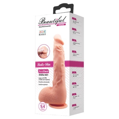 produto sexual realista em embalagem branca e rosa