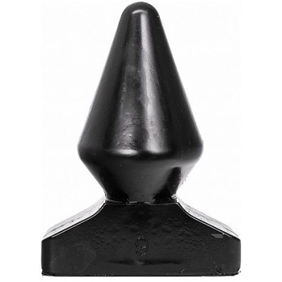 Produto preto cónico com base quadrada em fundo branco