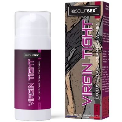 Frasco e embalagem do creme Virgin Tight da Absolutsex