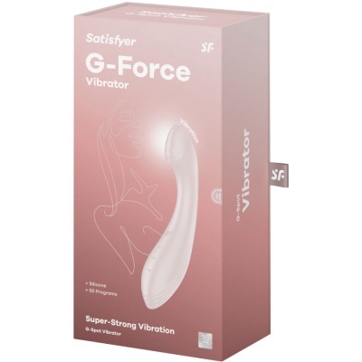 Caixa rosa com vibrador branco Satisfyer G-Force vibrator