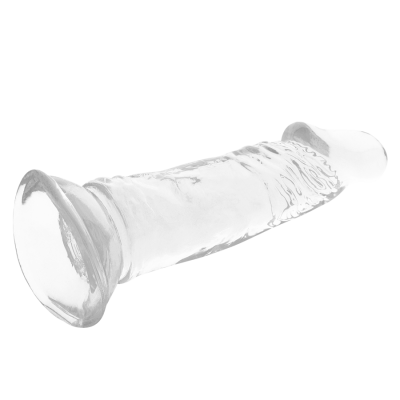 Dildo transparente em gel com ventosa na base
