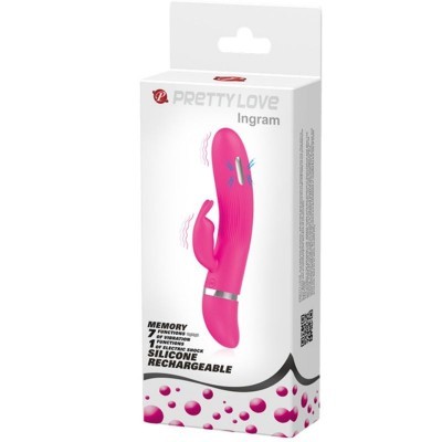 Embalagem de vibrador rosa PRETTY LOVE Ingram em silicone