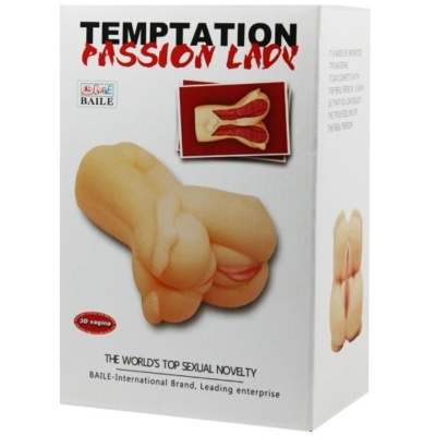Embalagem de brinquedo sensual com torso feminino em 3D
