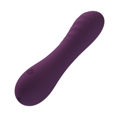 Vibrador roxo em silicone com botões de controlo