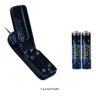 Carregador de pilhas preto com duas pilhas AA EXCELL ao lado