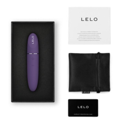 Vibrador roxo LELO com embalagem e acessórios
