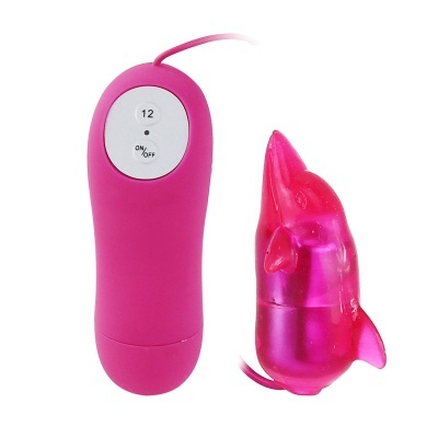 Controle remoto rosa com vibrador em forma de pinguim cor-de-rosa