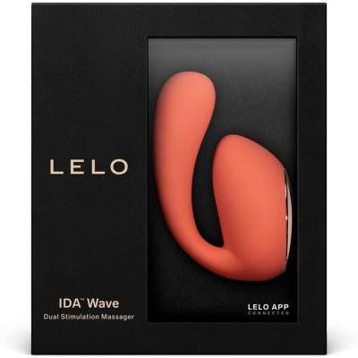 Produdo IDA Wave da LELO em silicone salmão numa embalagem preta.