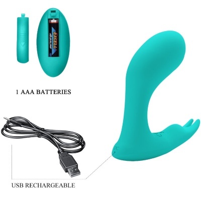 Produto anatómico azul com cabo USB para recarga