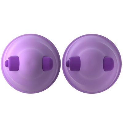 Par de capas de silicone lilás com válvulas roxas