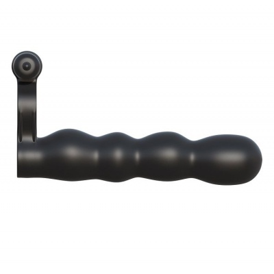 Produto preto ondulado com base angulada em fundo branco