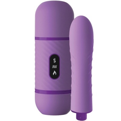 Dispositivo eletrónico roxo com textura ondulada e display com símbolos