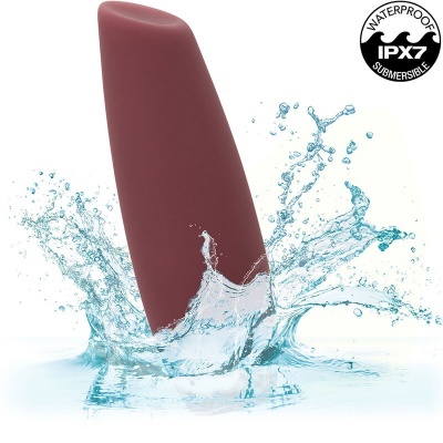 Vibrador cor vinho submersível em água com selo IPX7