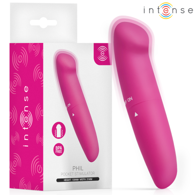 Stimulator rosa PHIL para bolso na caixa da marca intense