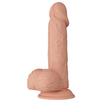 Dildo realista bege com base de ventosa