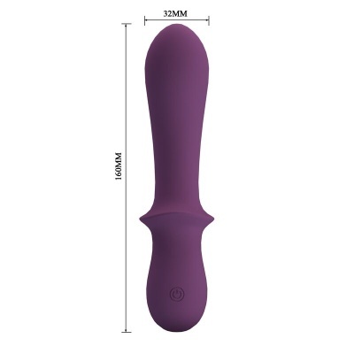 Vibrador roxo de 160mm x 32mm com botão de ligar
