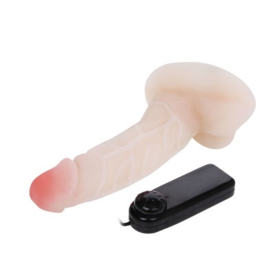 Vibrador em silicone com comando preto