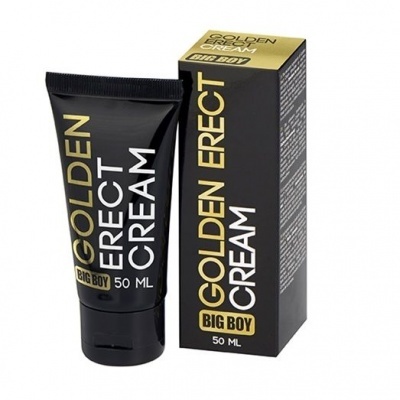 Creme Golden Erect Big Boy em tubo e caixa pretos