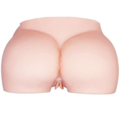 Boneca realística em silicone mostrando nádegas e genital feminino