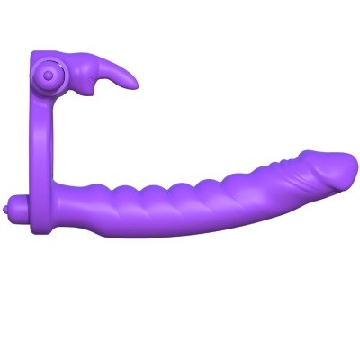Produto sexual vibratório roxo com formato anatómico