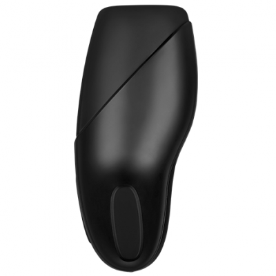 Chinelo de dedo preto minimalista sobre fundo branco