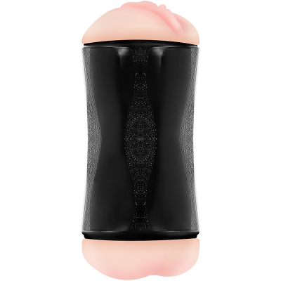 Objeto erótico masculino com partes cor de pele e corpo preto