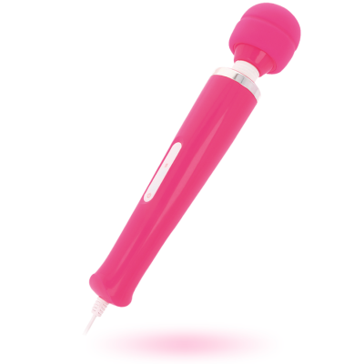 Vibrador massajador elétrico cor-de-rosa e branco