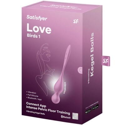 Embalagem do produto Satisfyer Love Birds 1 bolas de Kegel vibratórias rosa