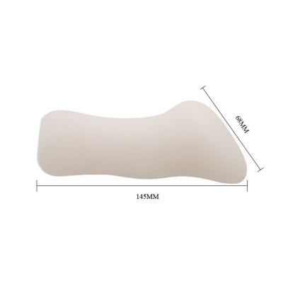 Objeto branco irregular com dimensões 145MM por 68MM