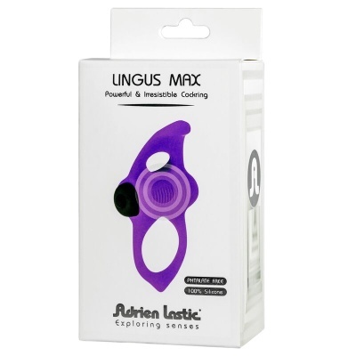 Embalagem branca com cockring roxo de silicone Adrien Lastic