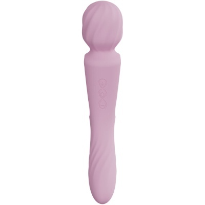 Vibrador rosa de silicone com textura ondulada